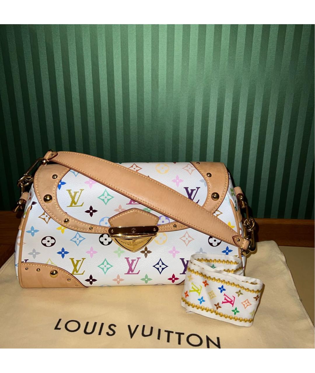 LOUIS VUITTON PRE-OWNED Белая кожаная сумка через плечо, фото 5