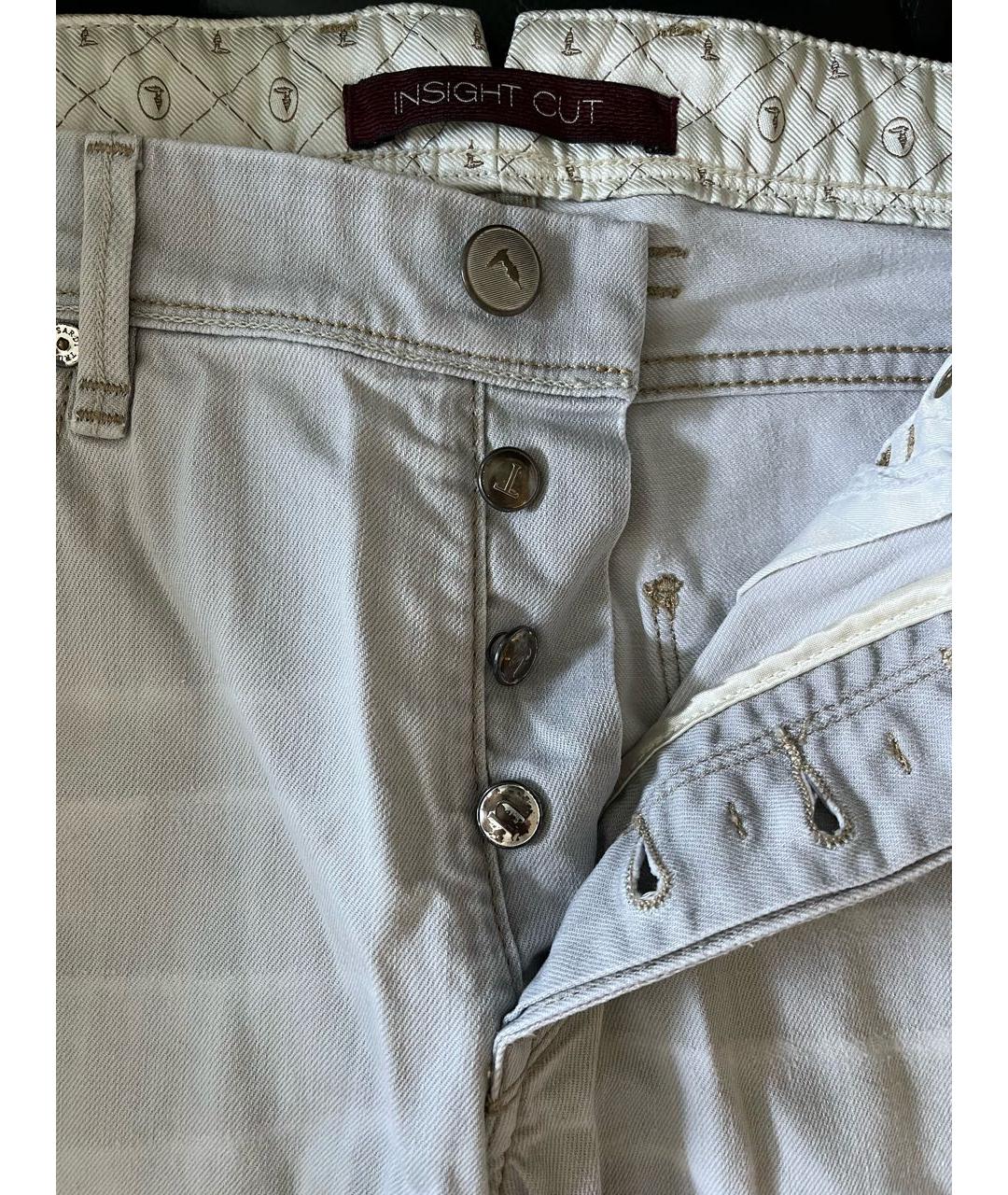 TRUSSARDI JEANS Серые хлопковые прямые джинсы, фото 8