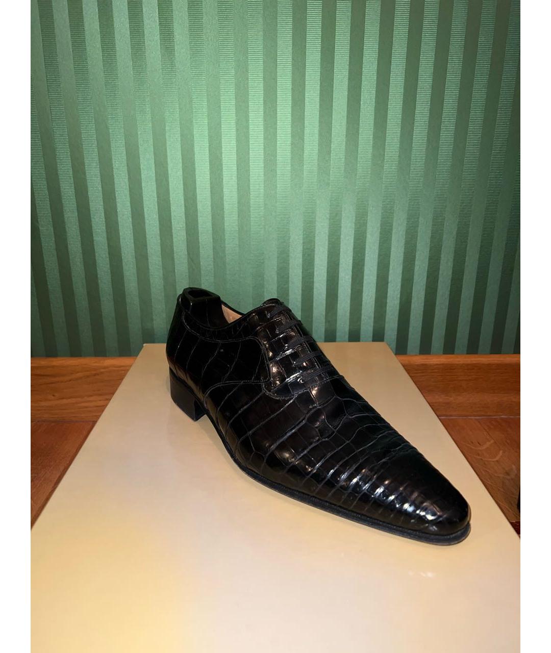 ARTIOLI Черные туфли из экзотической кожи, фото 3