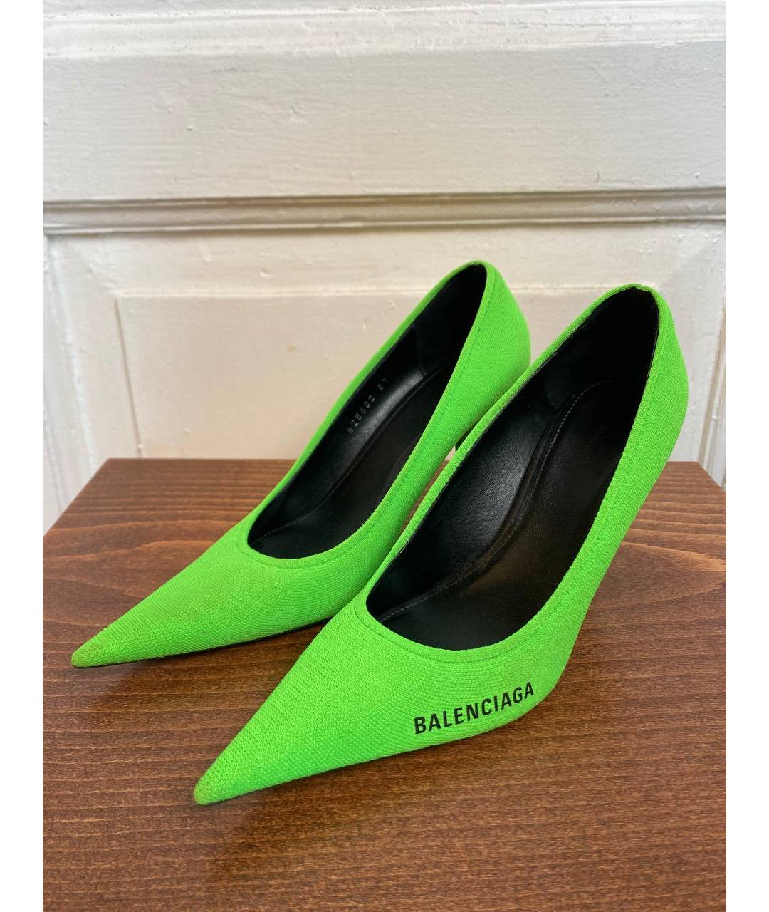 BALENCIAGA Зеленые текстильные туфли, фото 3