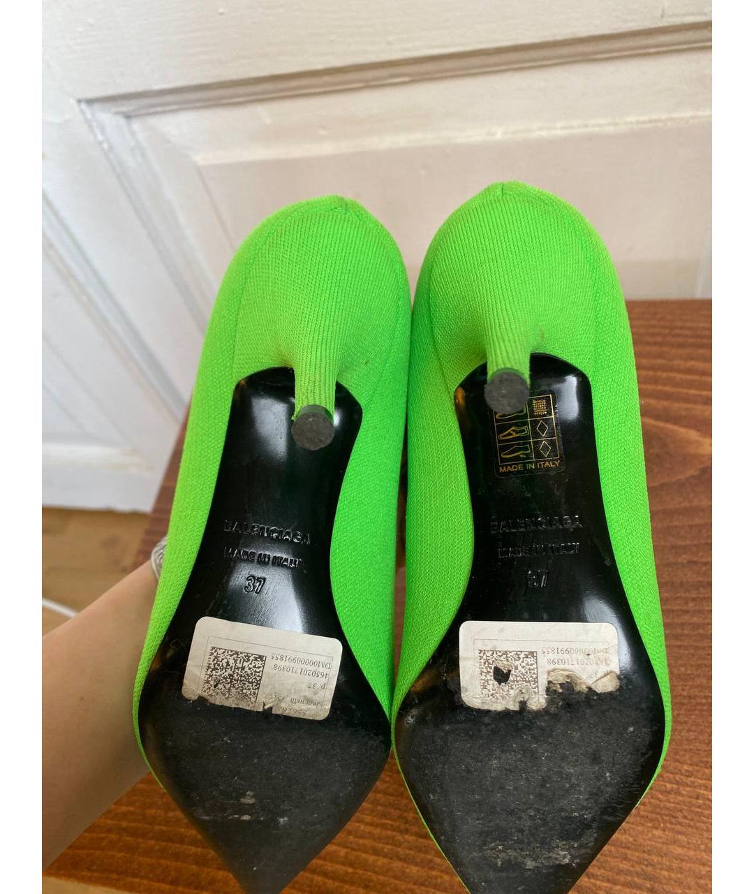 BALENCIAGA Зеленые текстильные туфли, фото 2