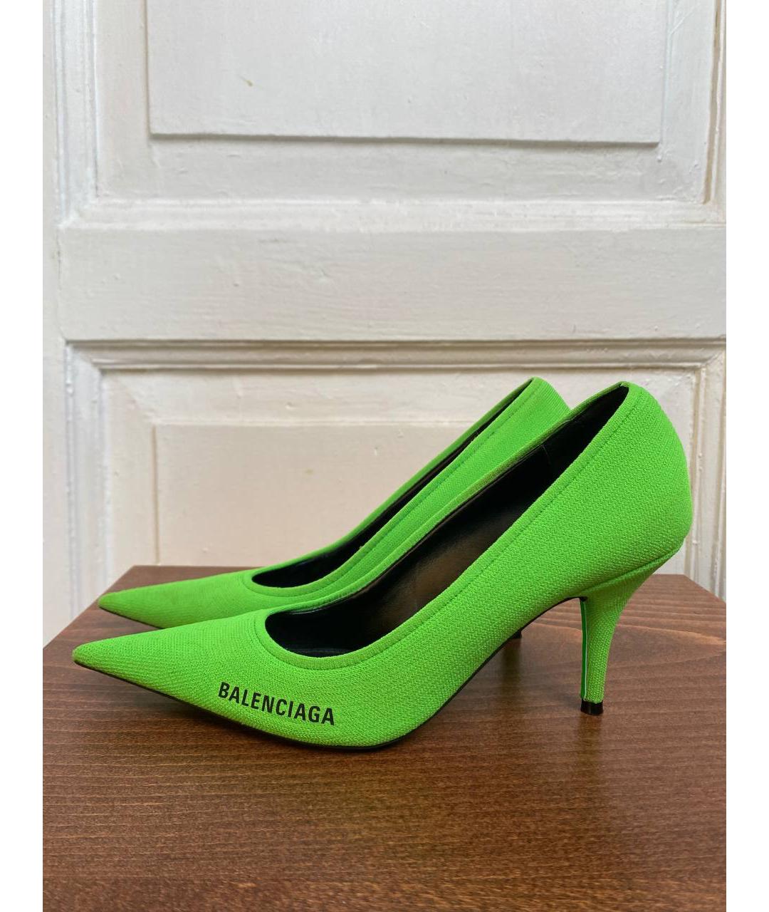 BALENCIAGA Зеленые текстильные туфли, фото 10