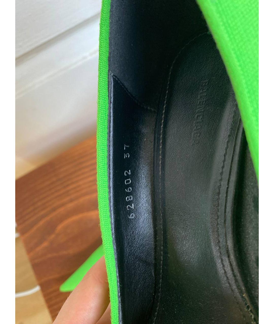 BALENCIAGA Зеленые текстильные туфли, фото 8