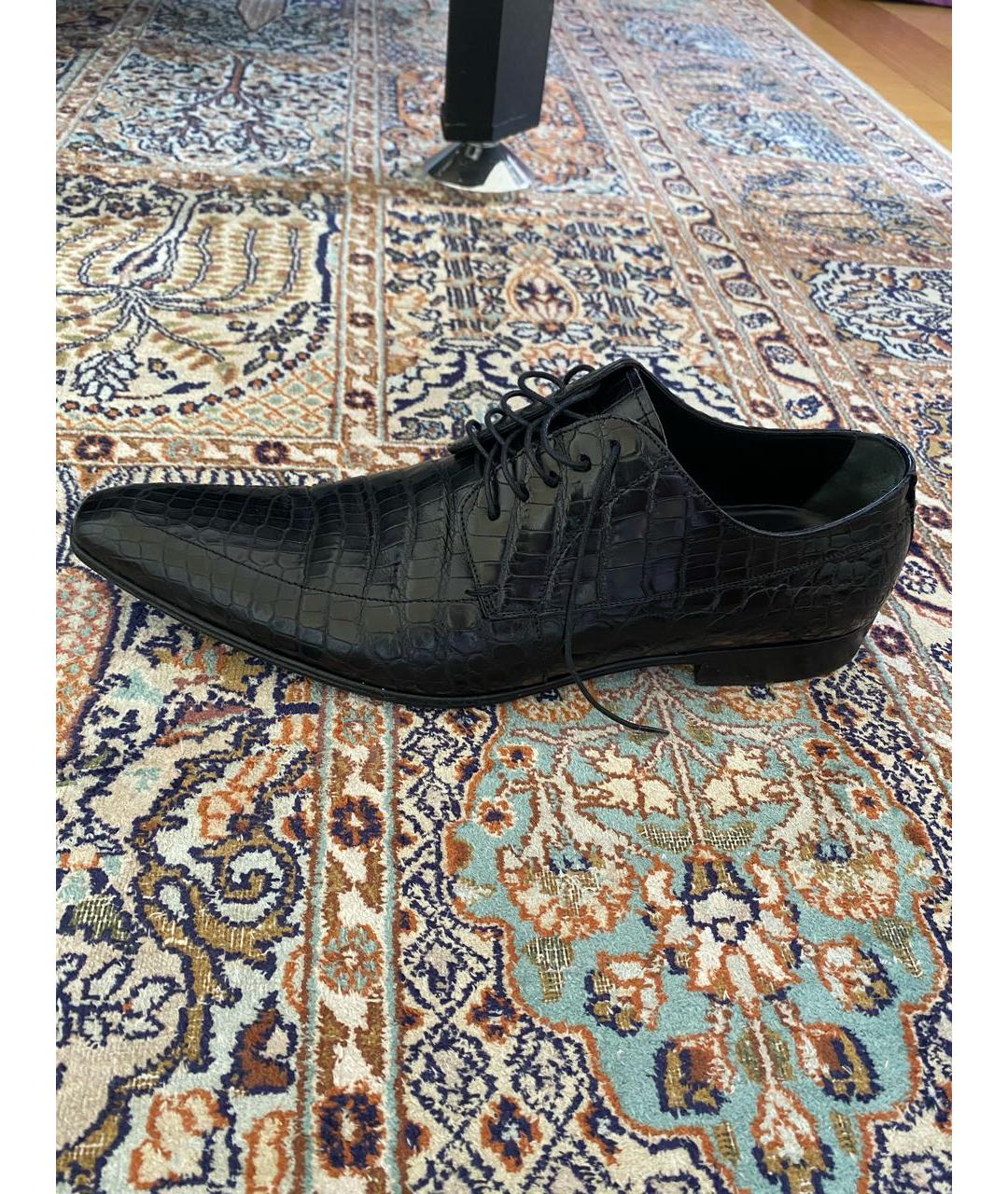 DOLCE&GABBANA Черные туфли из экзотической кожи, фото 6