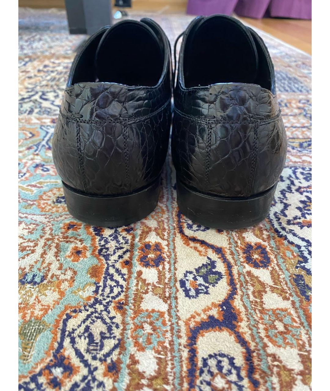 DOLCE&GABBANA Черные туфли из экзотической кожи, фото 2