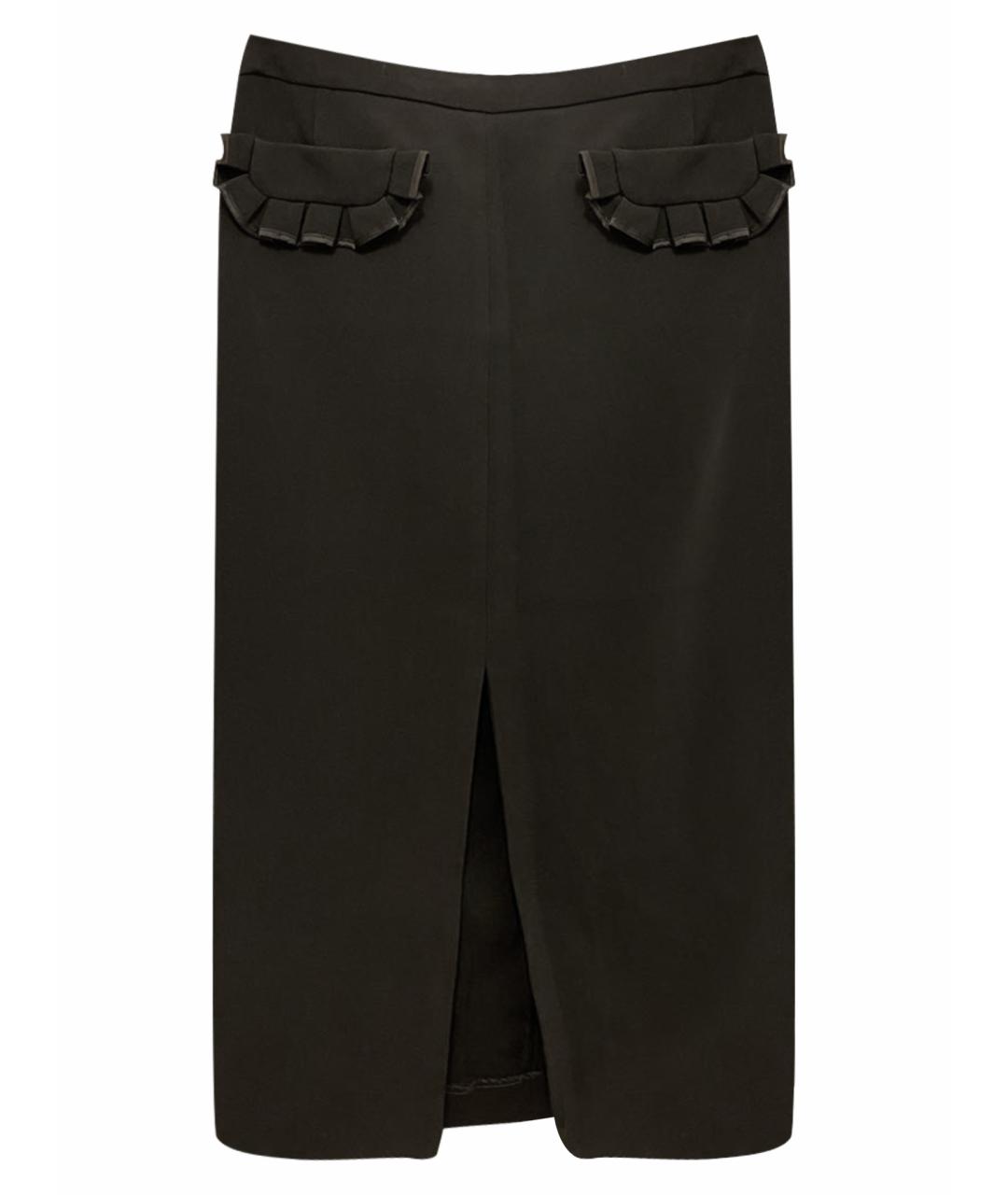 EDIT Черная полиэстеровая юбка миди, фото 1