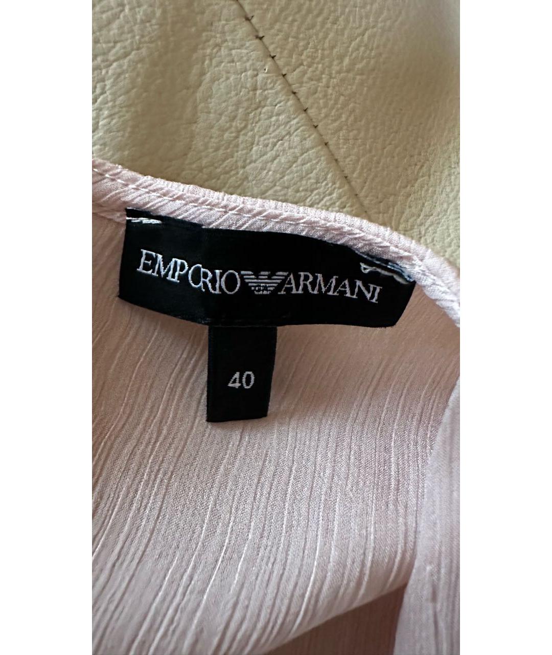 EMPORIO ARMANI Розовое шифоновое коктейльное платье, фото 3