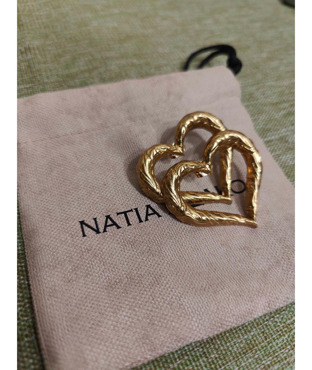 NATIA KHUTSISHVILI Золотые латунные серьги, фото 3