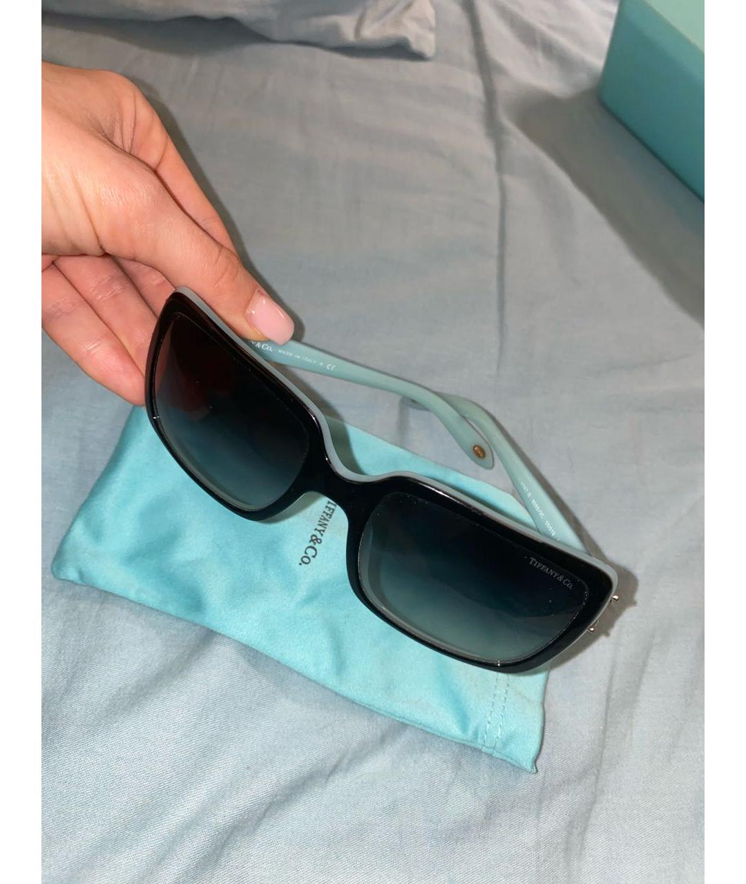 TIFFANY&CO Бирюзовые пластиковые солнцезащитные очки, фото 3