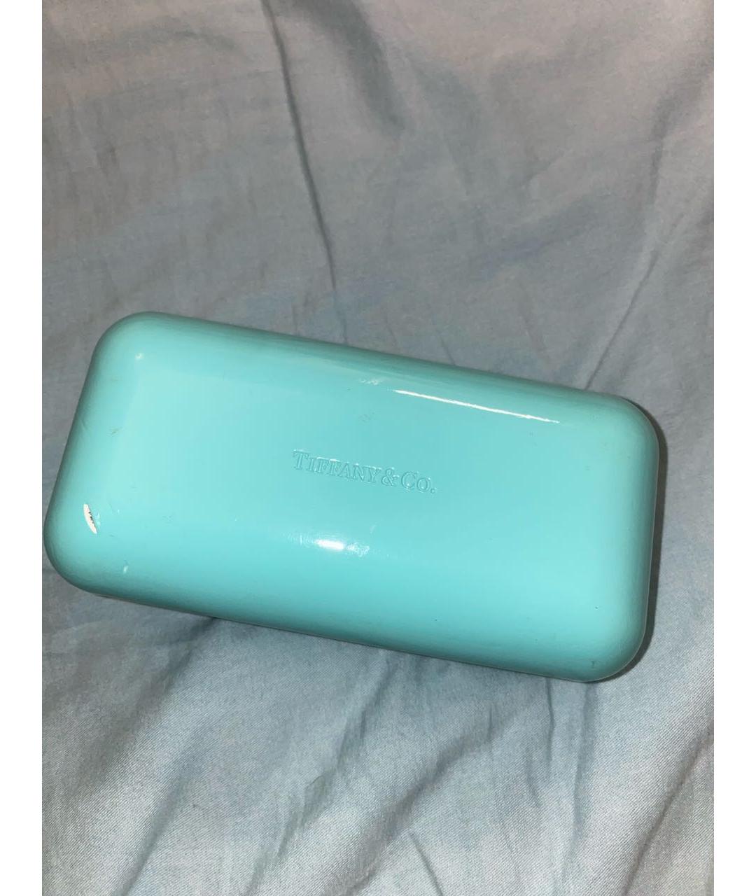 TIFFANY&CO Бирюзовые пластиковые солнцезащитные очки, фото 4