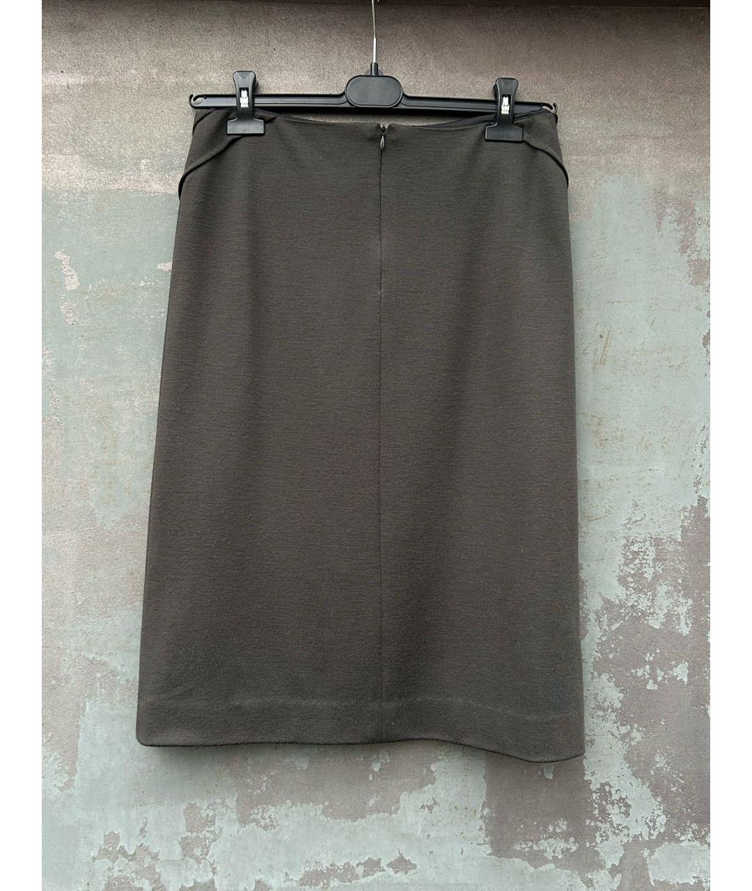 SONIA RYKIEL Черная шерстяная юбка миди, фото 3