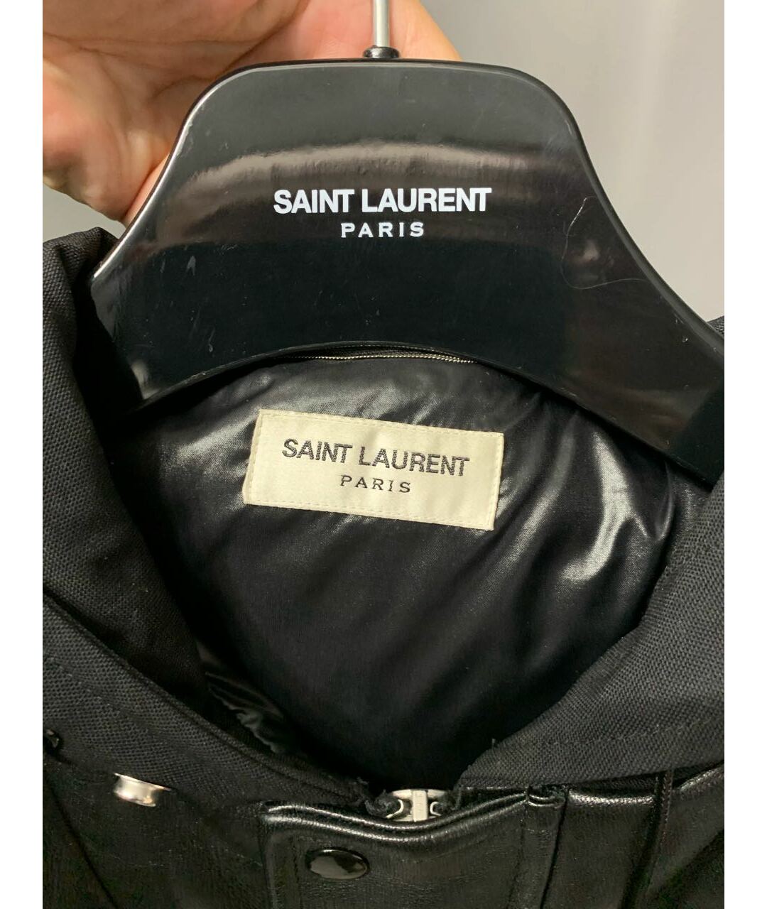 SAINT LAURENT Черная хлопковая куртка, фото 3