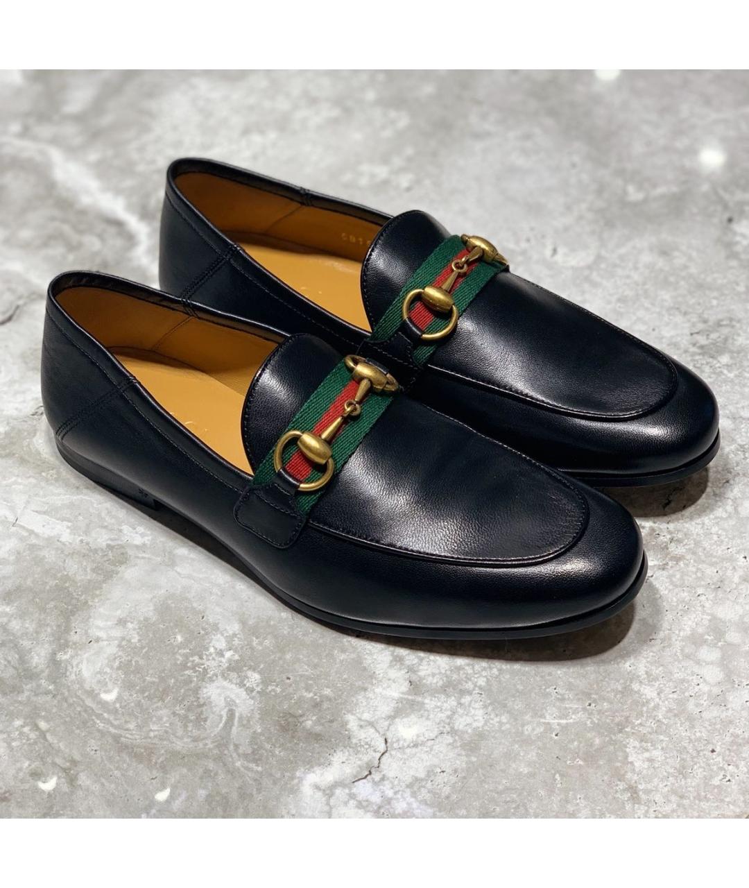 GUCCI Черные кожаные лоферы, фото 6