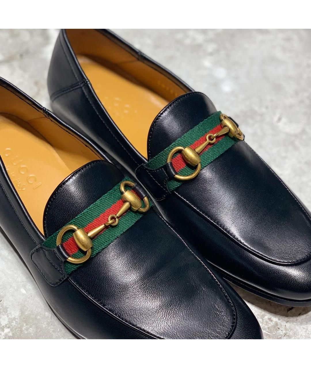 GUCCI Черные кожаные лоферы, фото 3