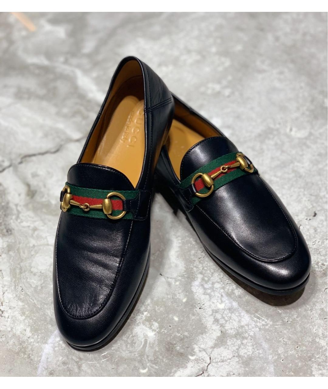 GUCCI Черные кожаные лоферы, фото 2