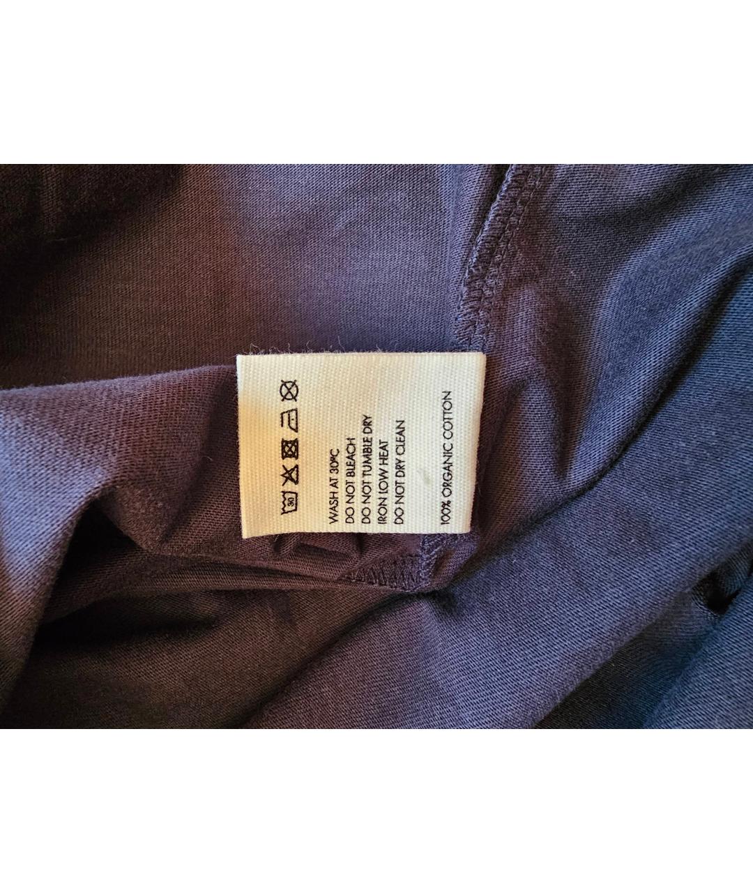 JACQUEMUS Темно-синяя хлопковая футболка, фото 4