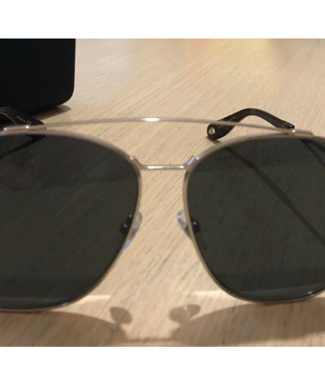 GIVENCHY Серебряные металлические солнцезащитные очки, фото 5