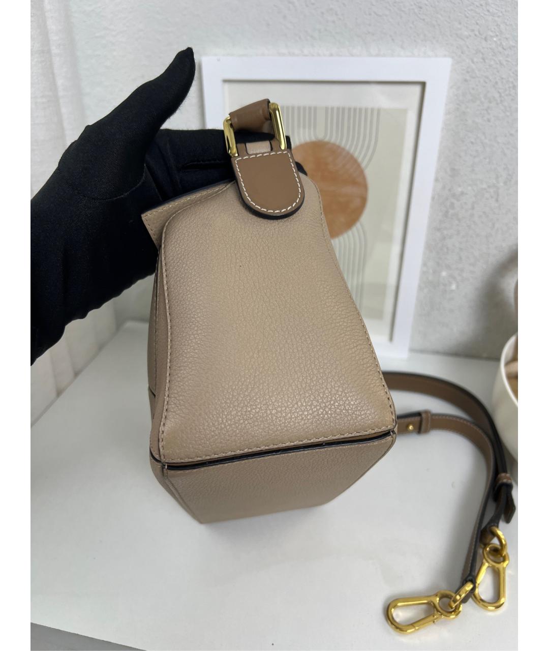 LOEWE Бежевая кожаная сумка через плечо, фото 3