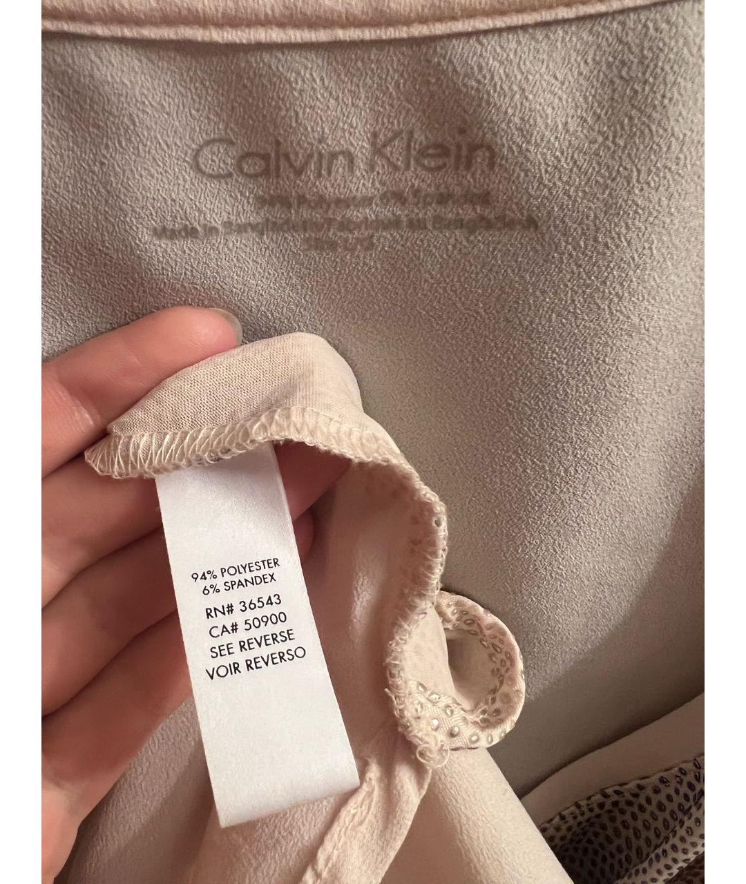 CALVIN KLEIN Бежевая блузы, фото 3