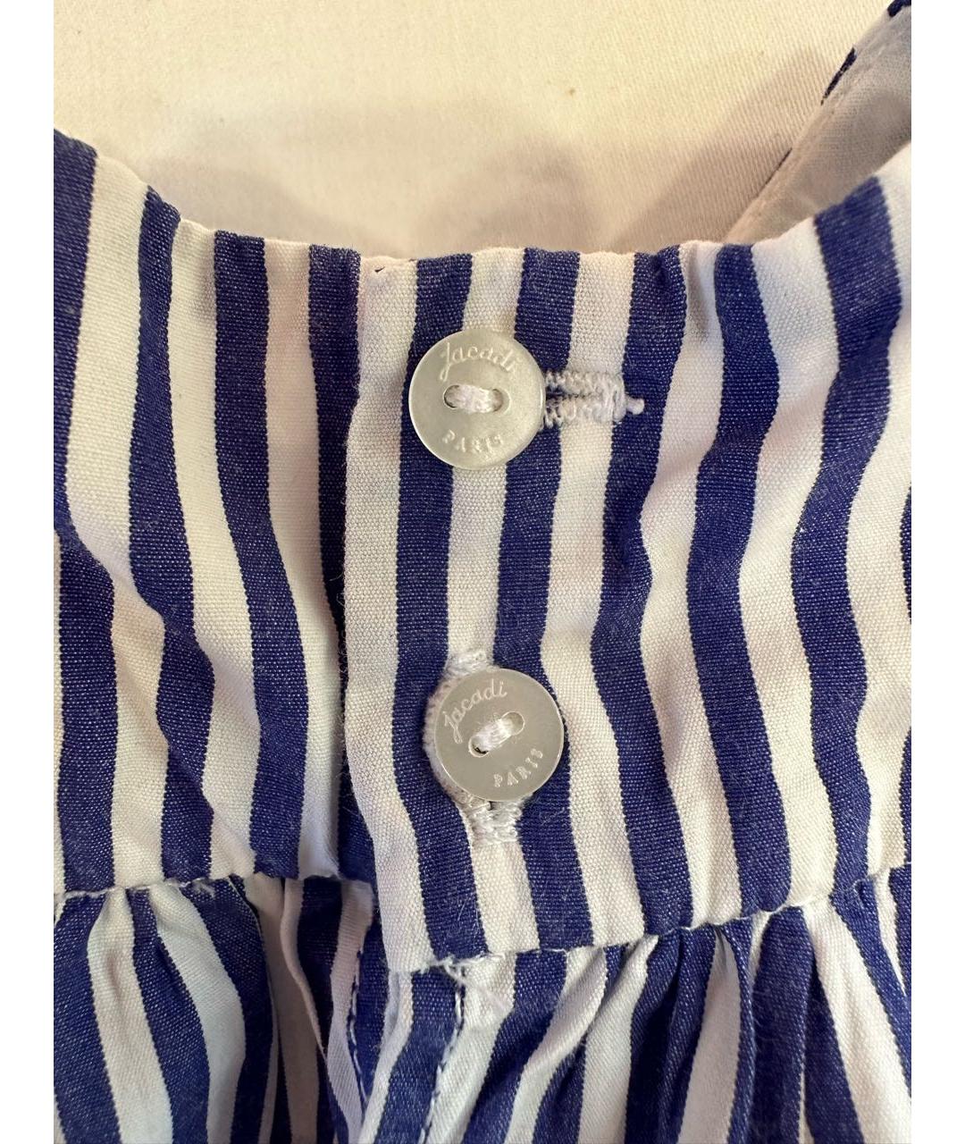 JACADI Темно-синяя хлопковая блузка для девочек, фото 3