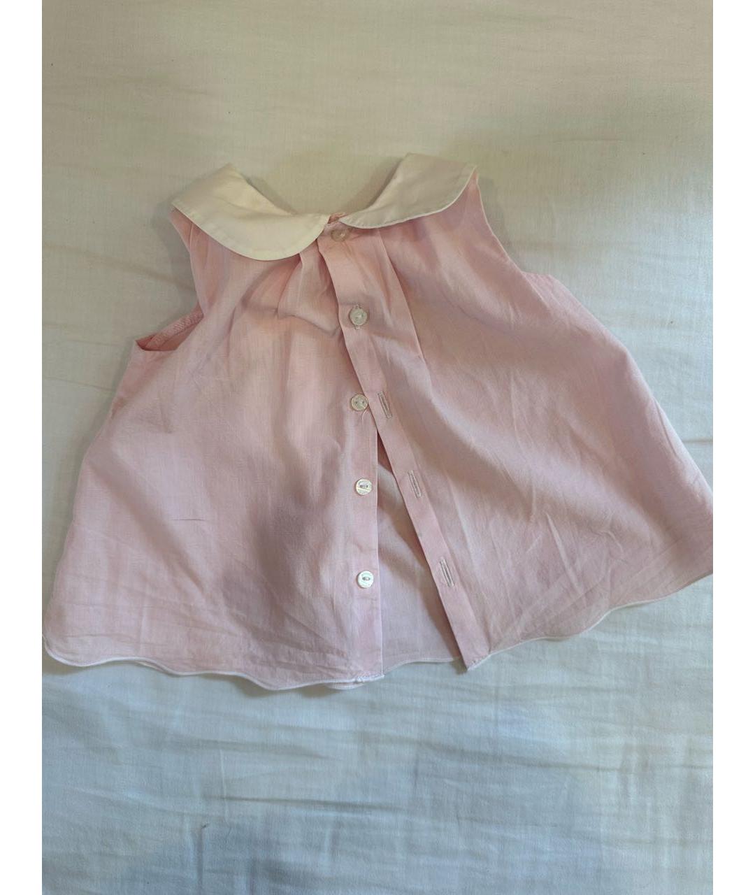 JACADI Розовая хлопковая блузка для девочек, фото 2