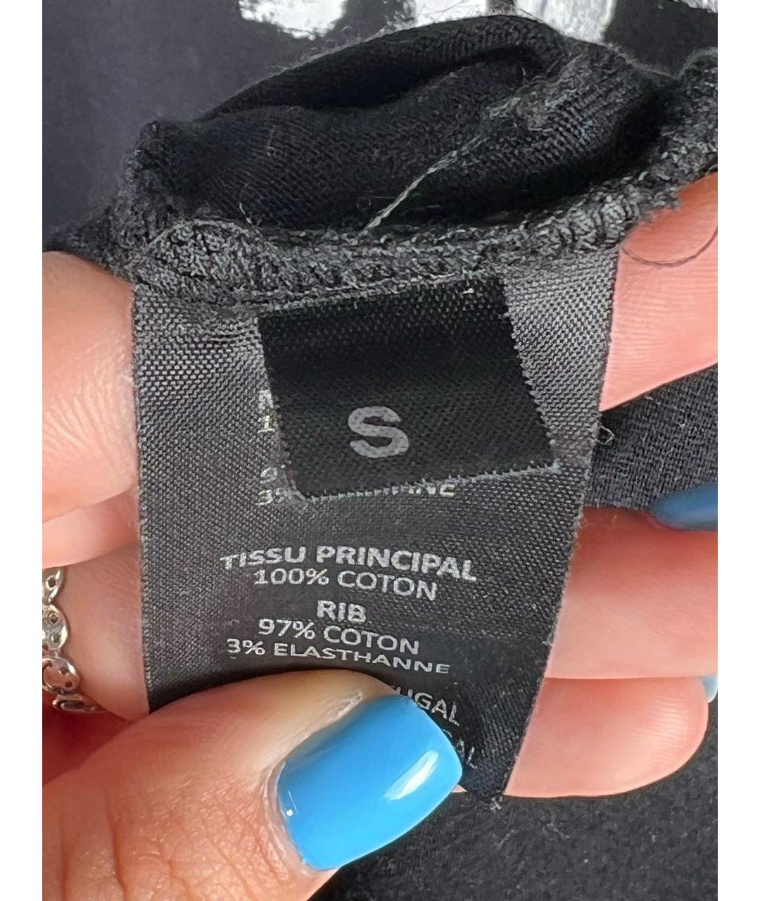VETEMENTS Черная хлопковая футболка, фото 6