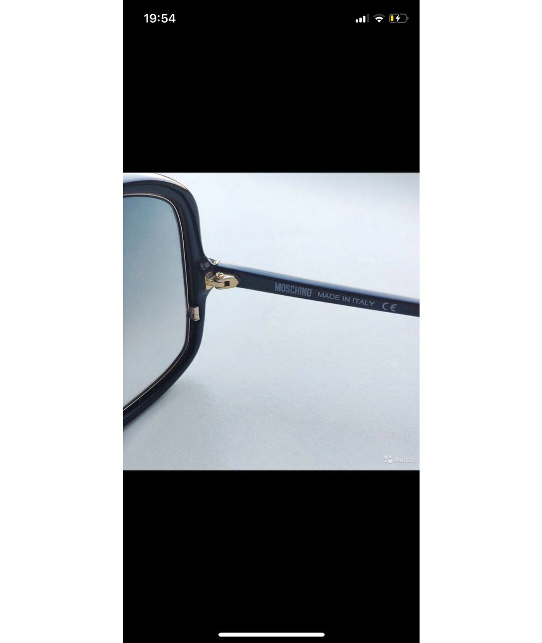 MOSCHINO Черные пластиковые солнцезащитные очки, фото 2