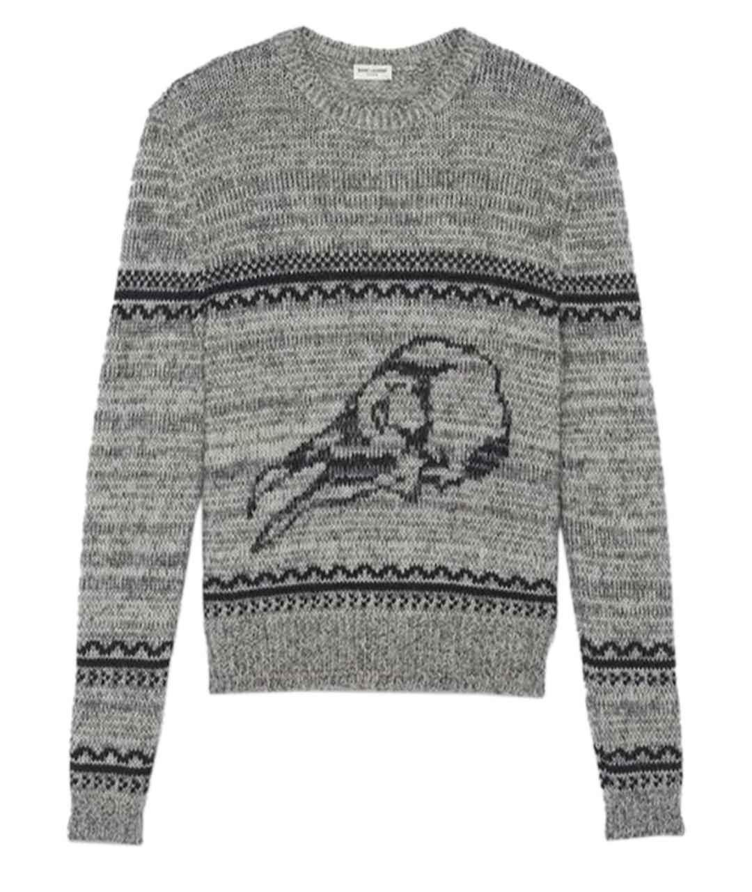SAINT LAURENT Серый шерстяной джемпер / свитер, фото 1
