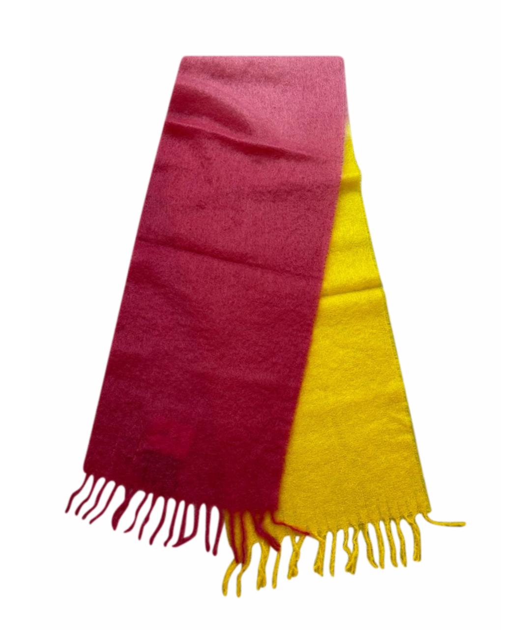 GANNI Желтый шерстяной шарф, фото 1