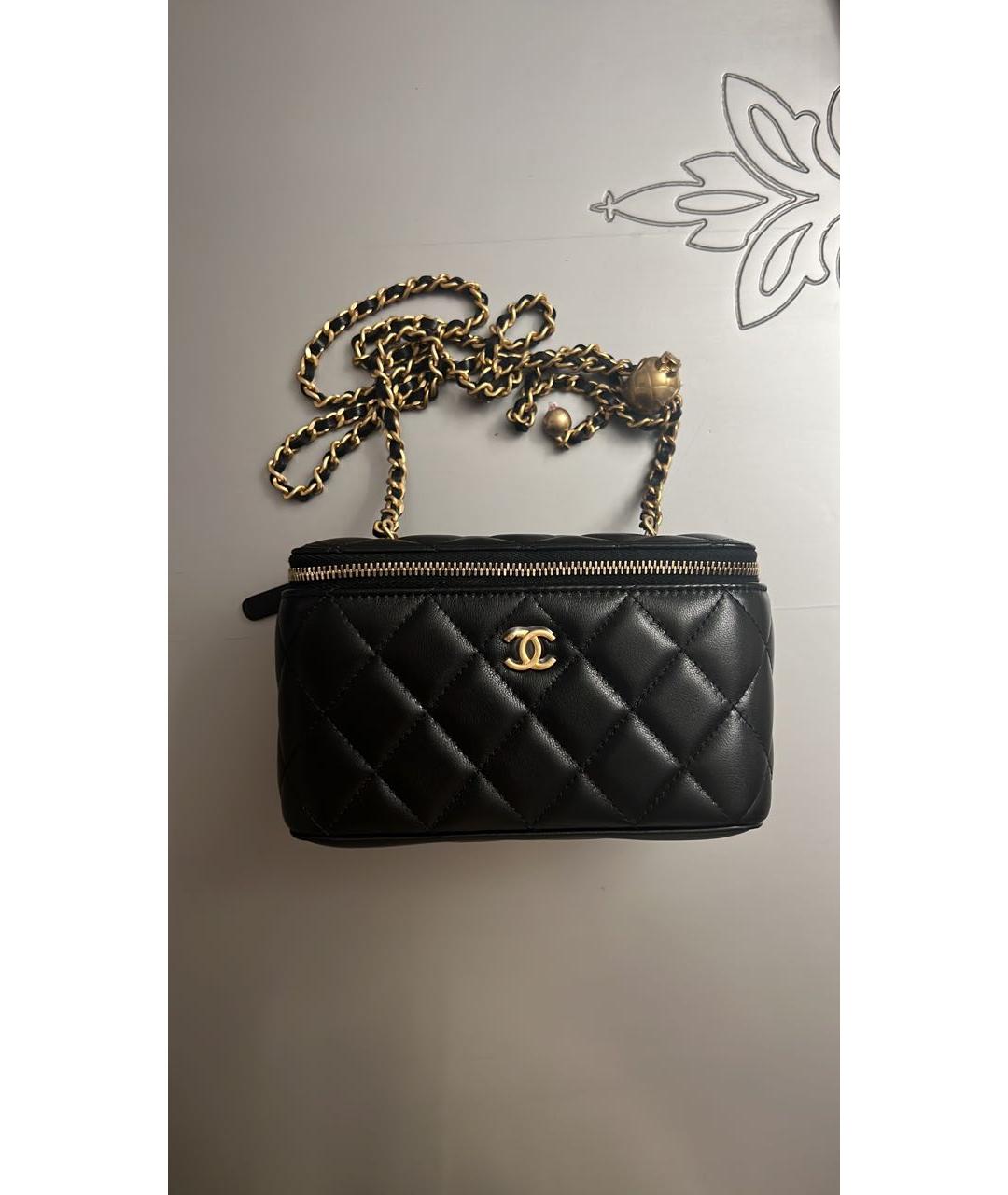 CHANEL Черная кожаная сумка через плечо, фото 4