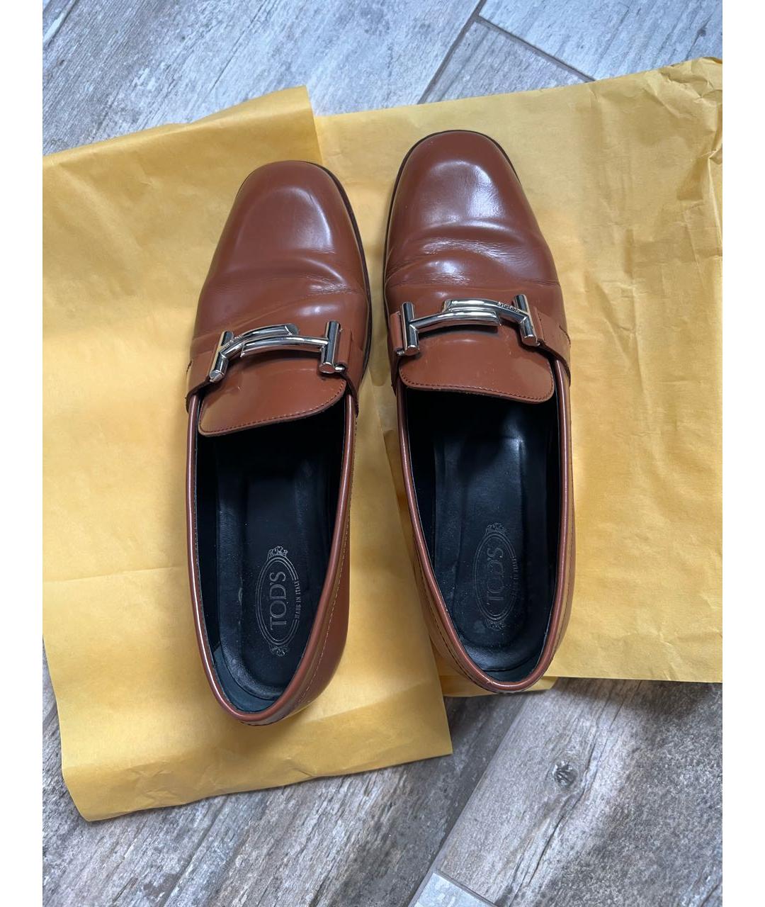 TOD'S Коричневые кожаные лоферы, фото 2