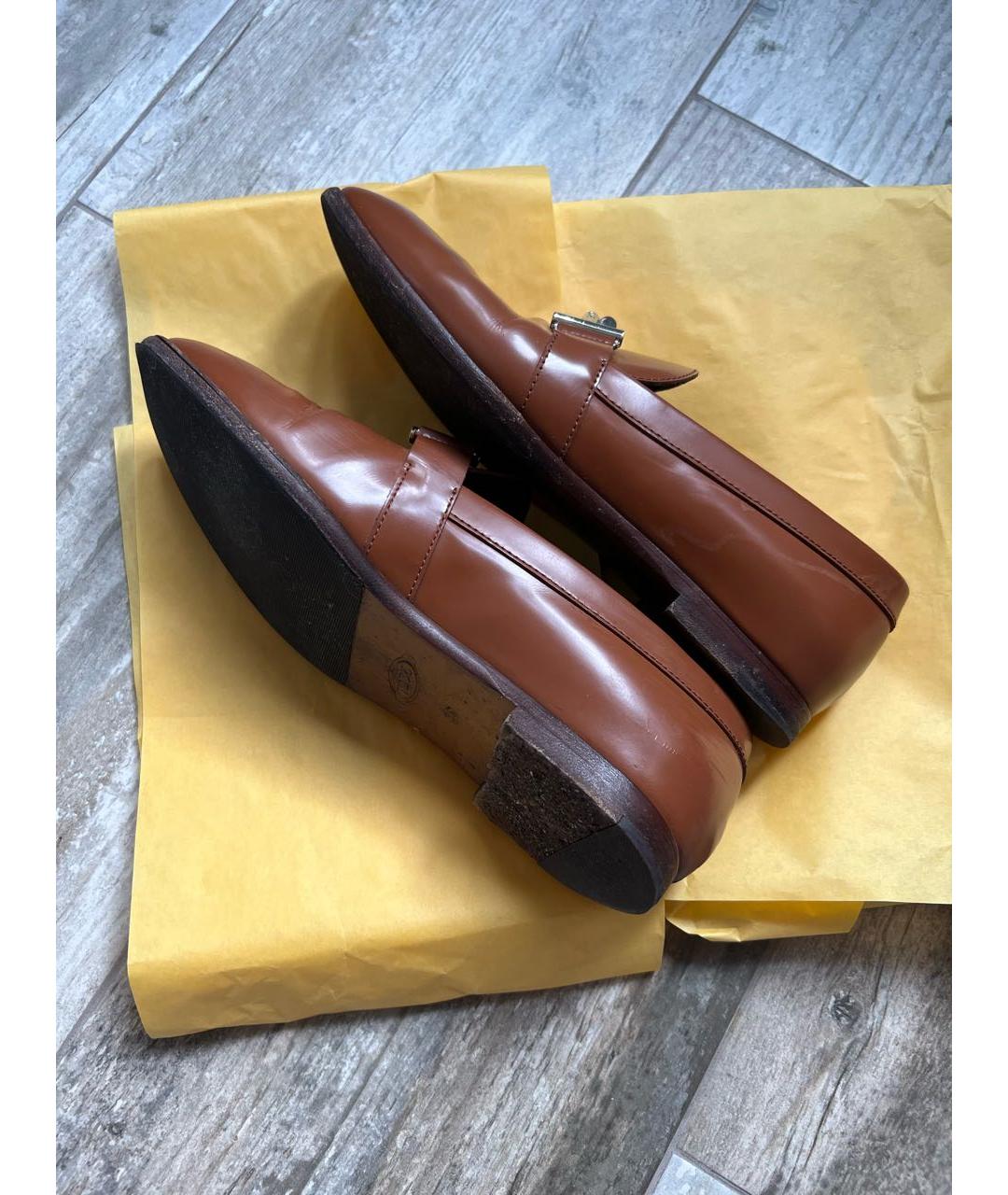 TOD'S Коричневые кожаные лоферы, фото 3