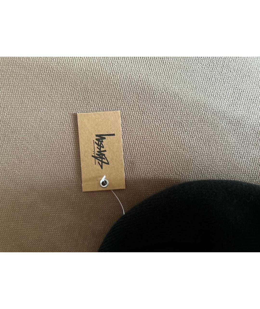 STUSSY Черная шерстяная шапка, фото 4