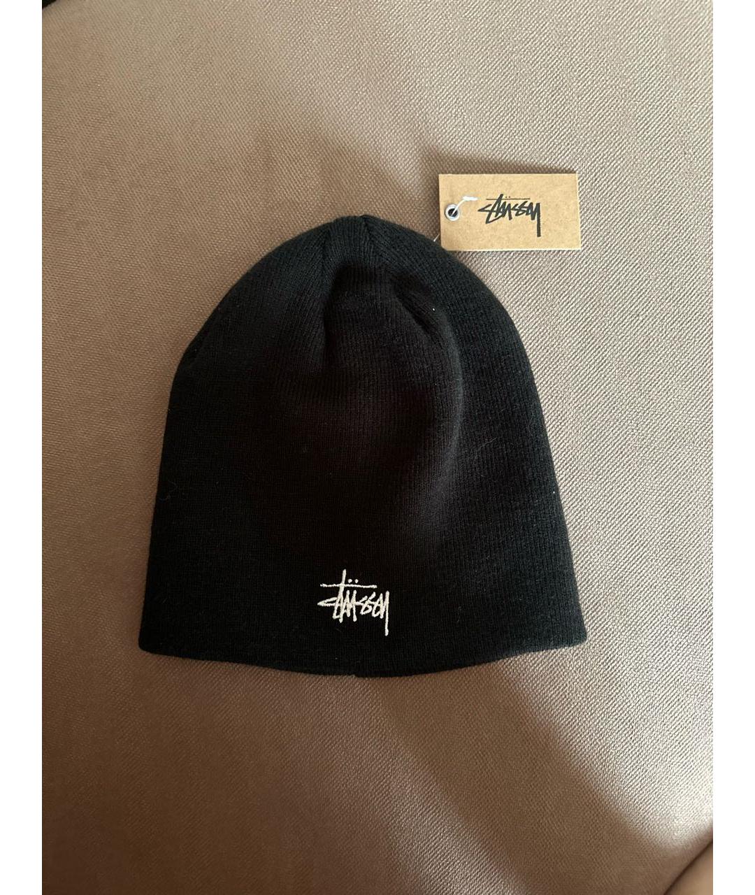 STUSSY Черная шерстяная шапка, фото 5