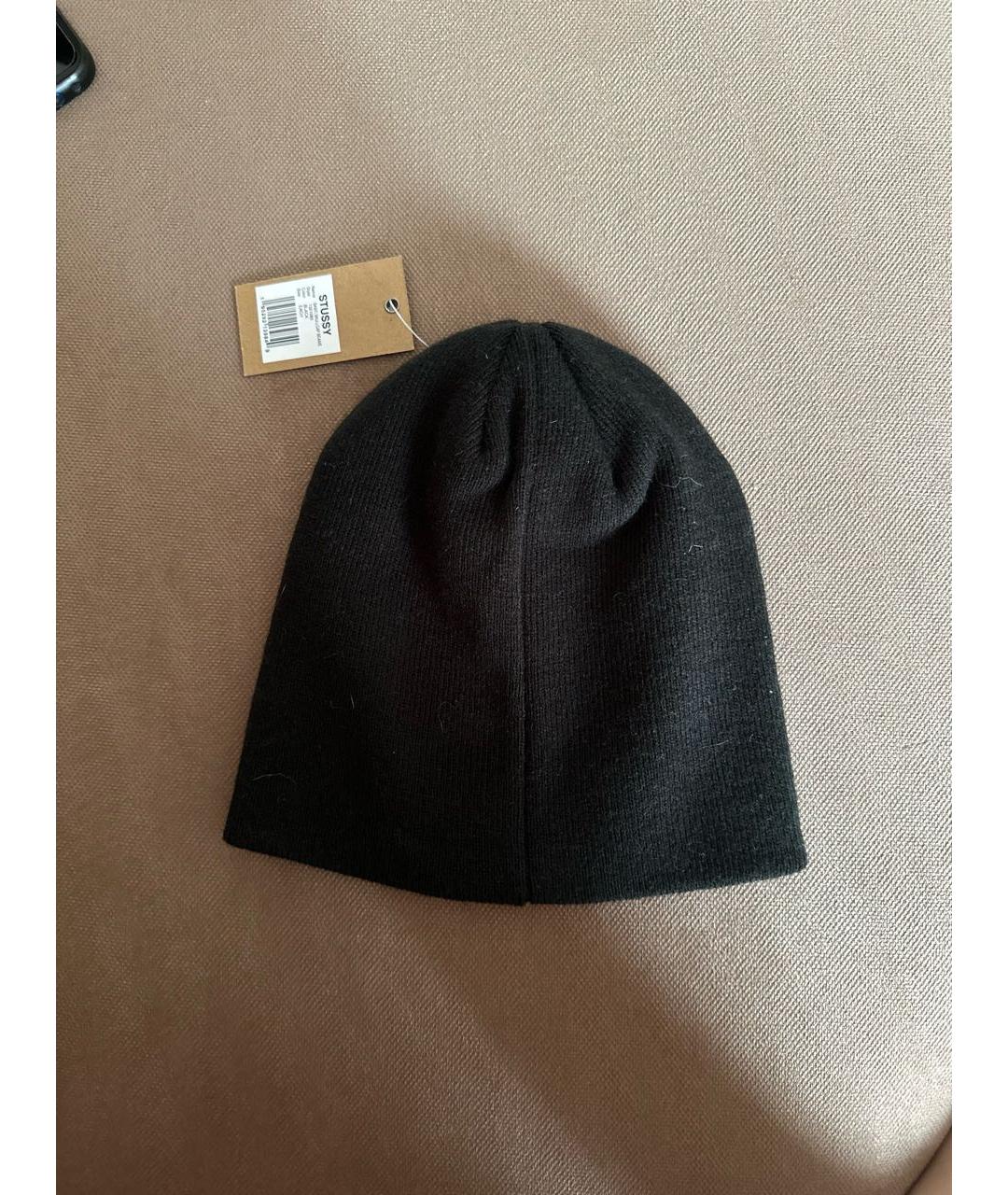 STUSSY Черная шерстяная шапка, фото 2