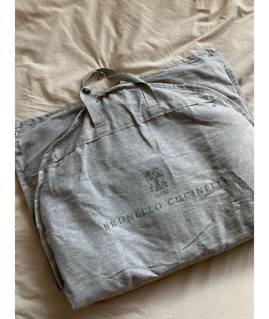 BRUNELLO CUCINELLI Темно-синяя кожаная куртка, фото 8