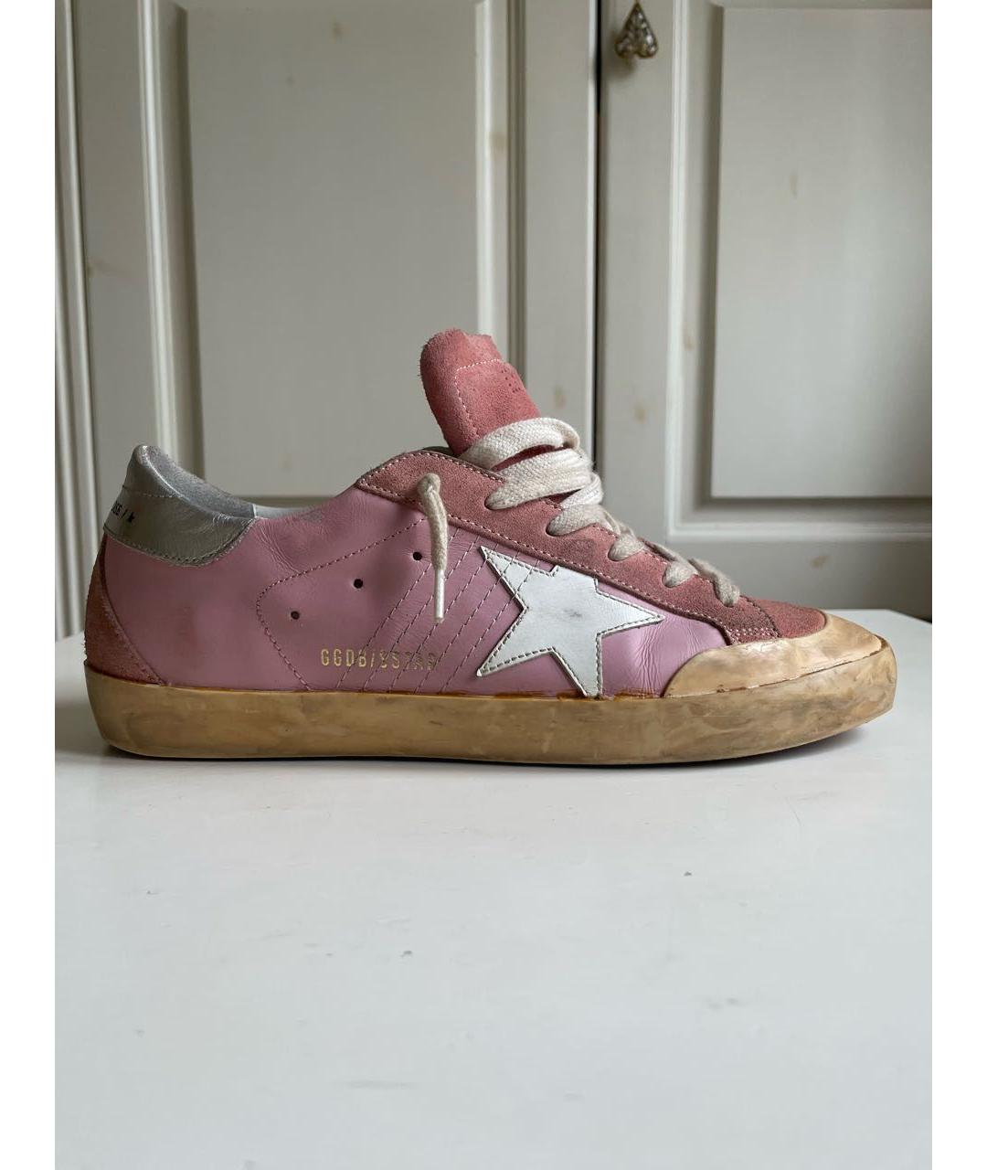 GOLDEN GOOSE DELUXE BRAND Розовые замшевые кеды, фото 9