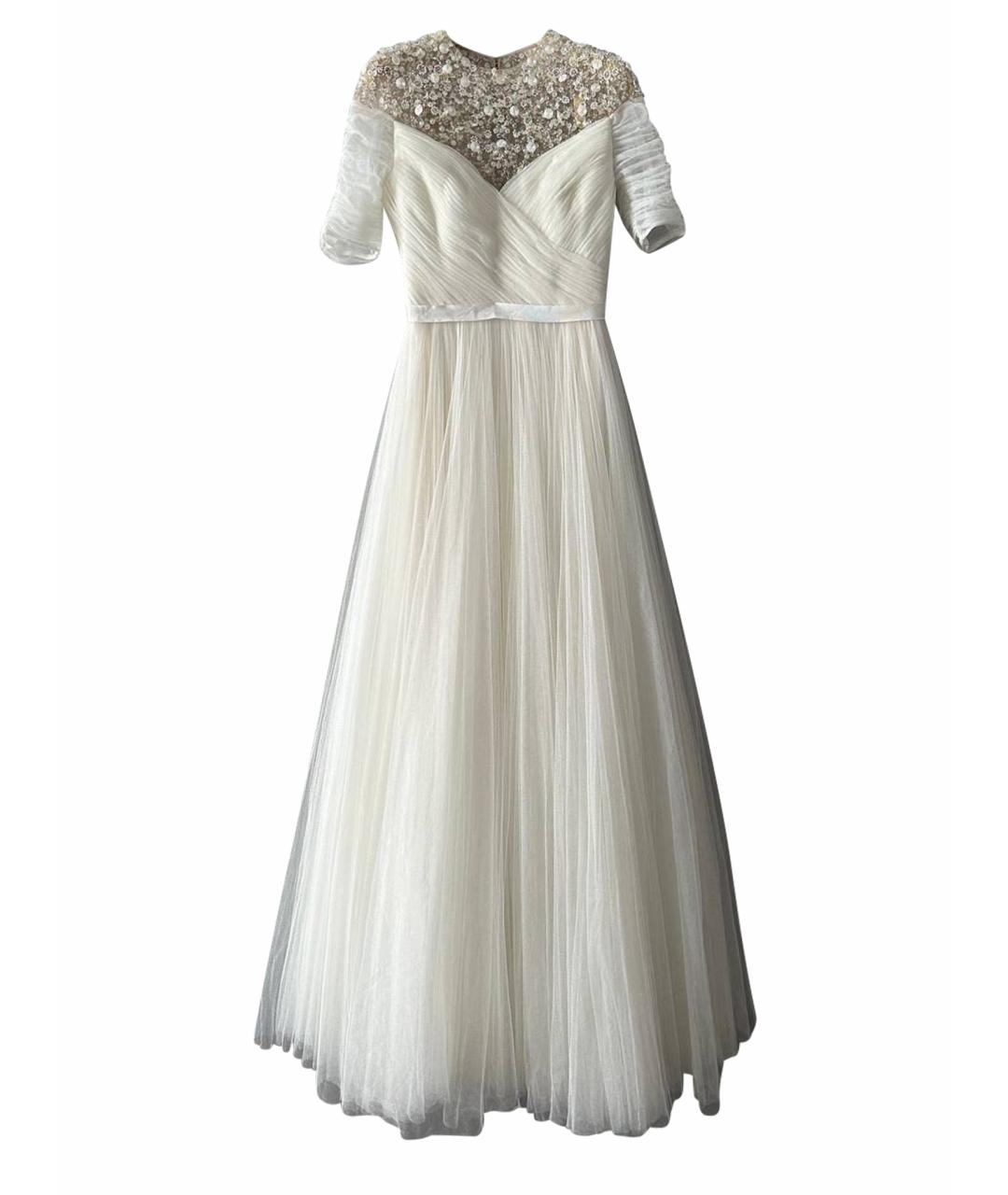 JENNY PACKHAM Белое шелковое свадебное платье, фото 1