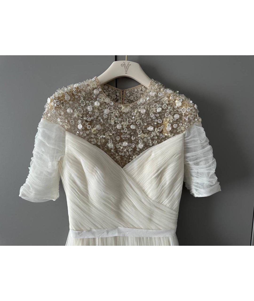 JENNY PACKHAM Белое шелковое свадебное платье, фото 4
