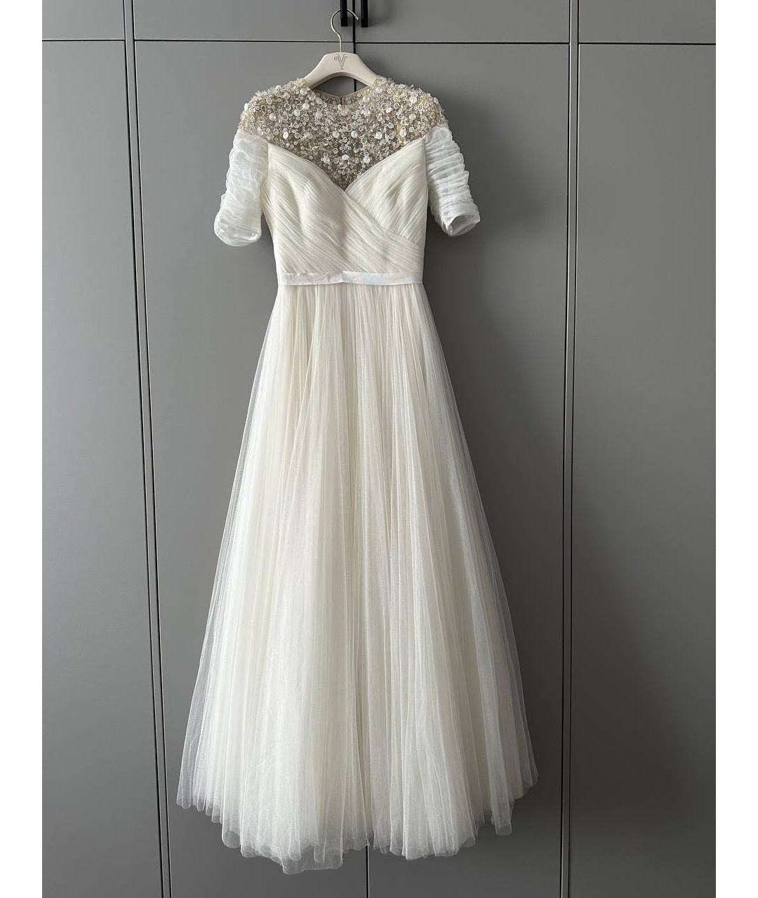 JENNY PACKHAM Белое шелковое свадебное платье, фото 9