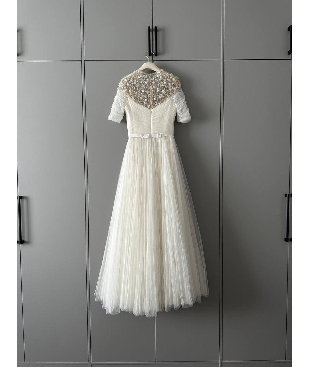 JENNY PACKHAM Белое шелковое свадебное платье, фото 2