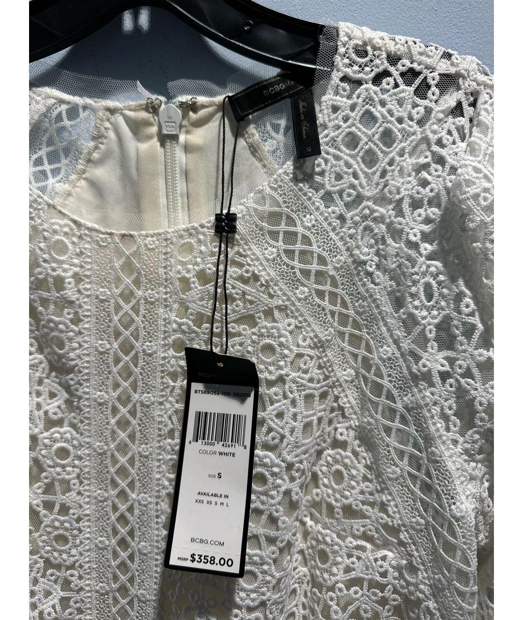 BCBG MAXAZRIA Белое полиэстеровое коктейльное платье, фото 3