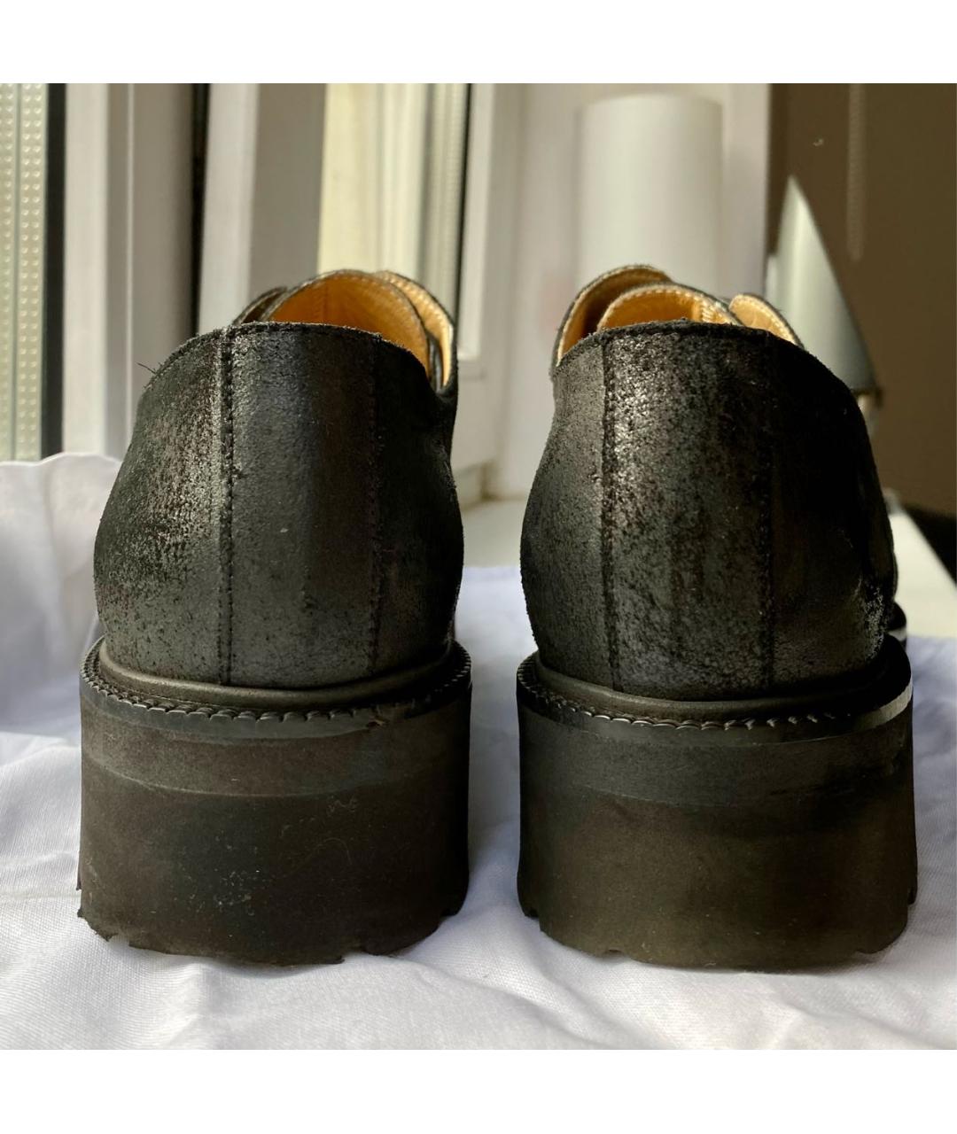 MM6 MAISON MARGIELA Черные кожаные брогги и оксфорды, фото 4