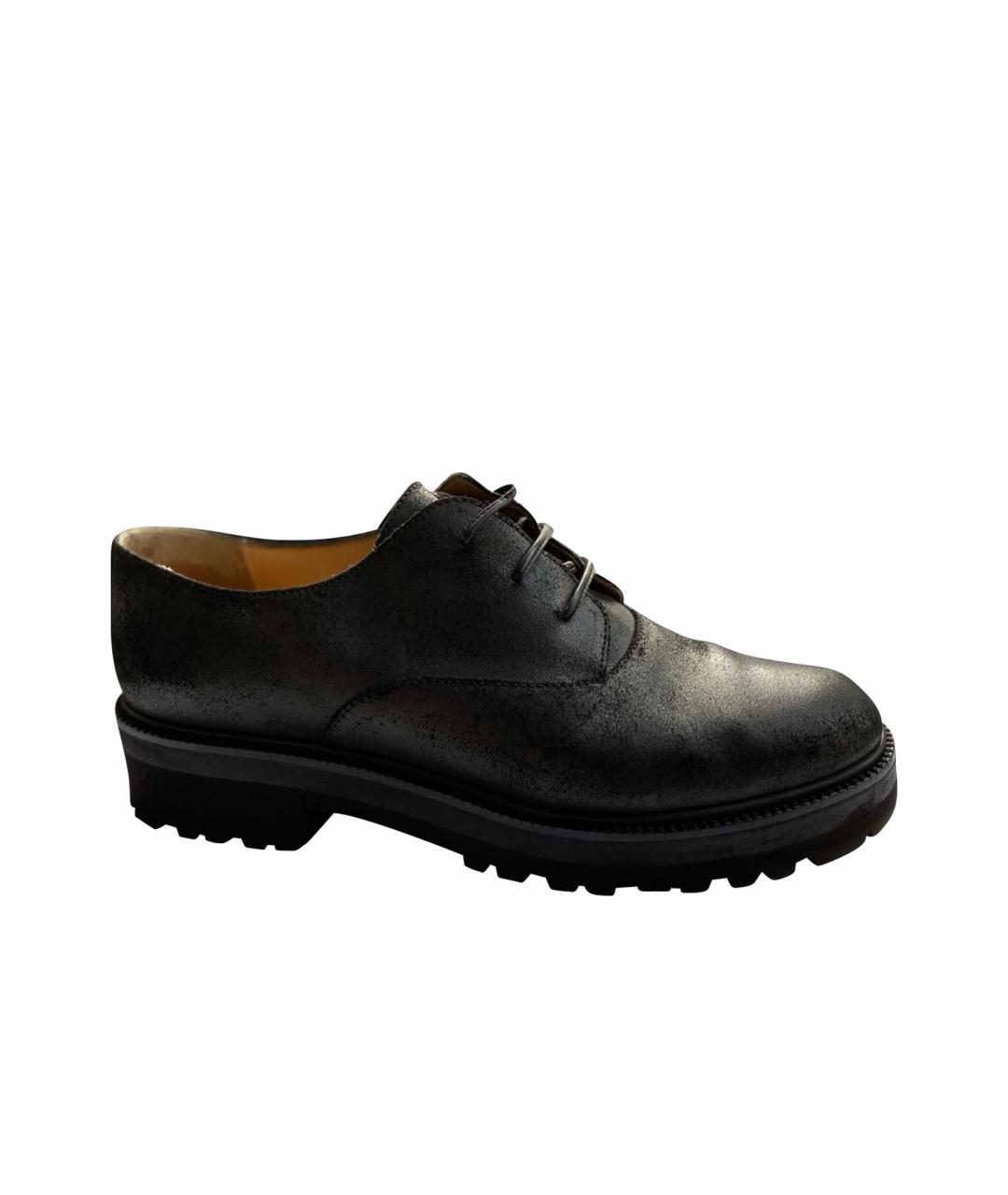 MM6 MAISON MARGIELA Черные кожаные брогги и оксфорды, фото 1
