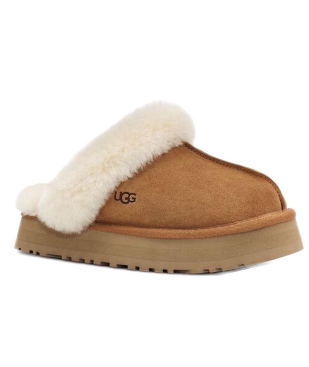 UGG AUSTRALIA Коричневые замшевые сабо, фото 3