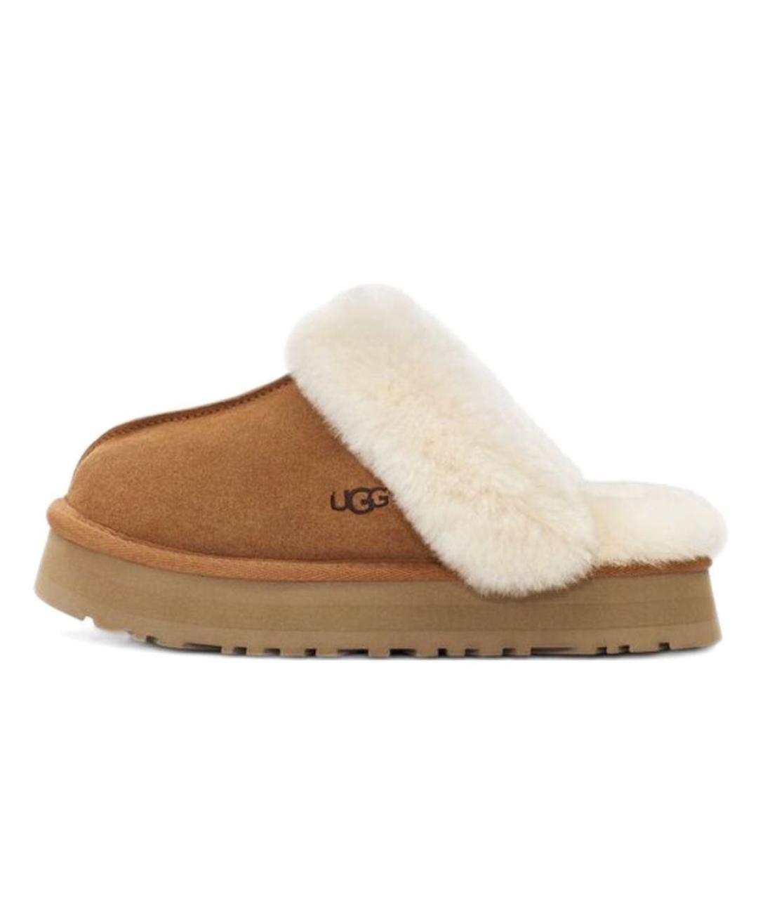 UGG AUSTRALIA Коричневые замшевые сабо, фото 2