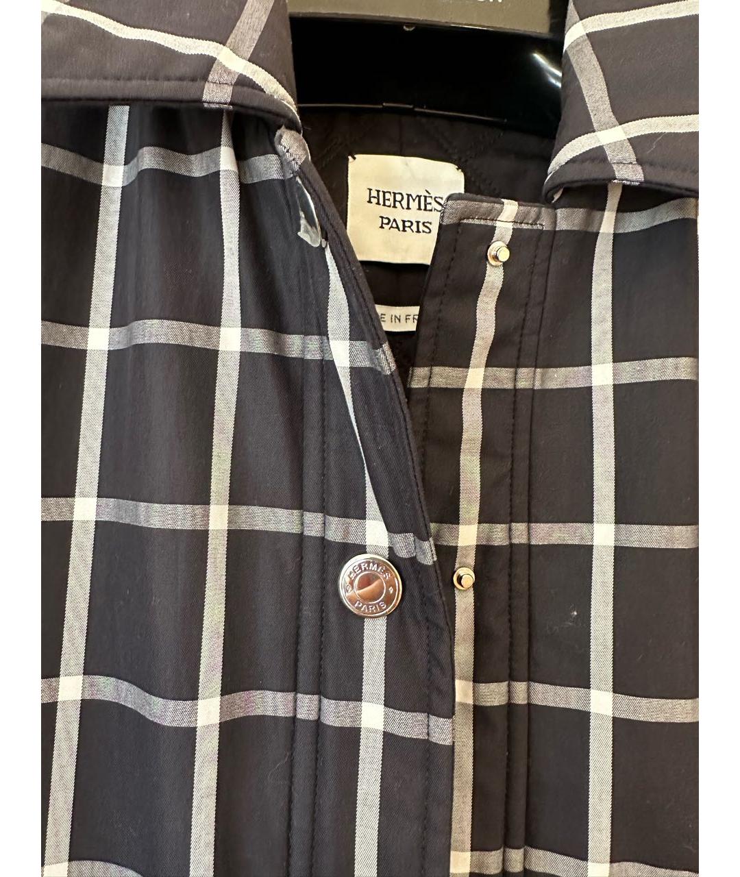 HERMES Черная хлопковая куртка, фото 8