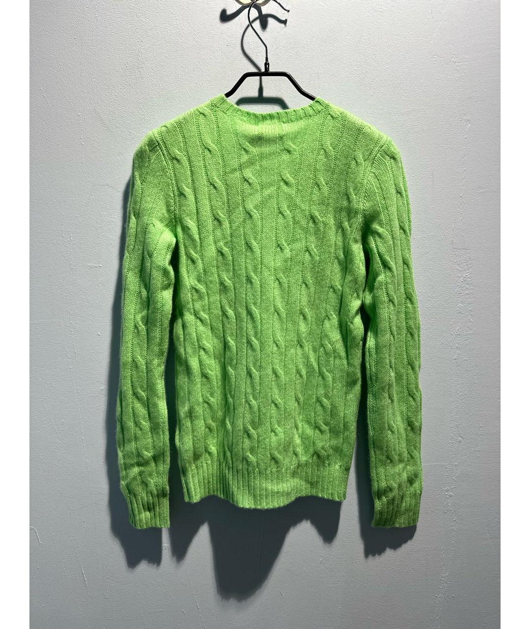 POLO RALPH LAUREN Салатовый кашемировый джемпер / свитер, фото 2