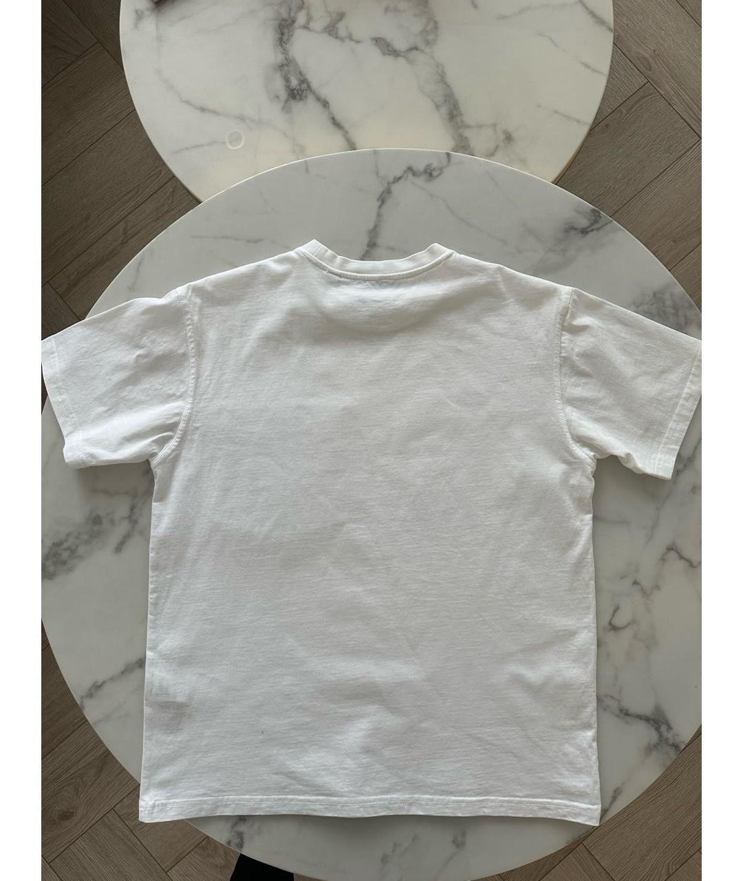 BURBERRY Белая хлопко-эластановая футболка, фото 2
