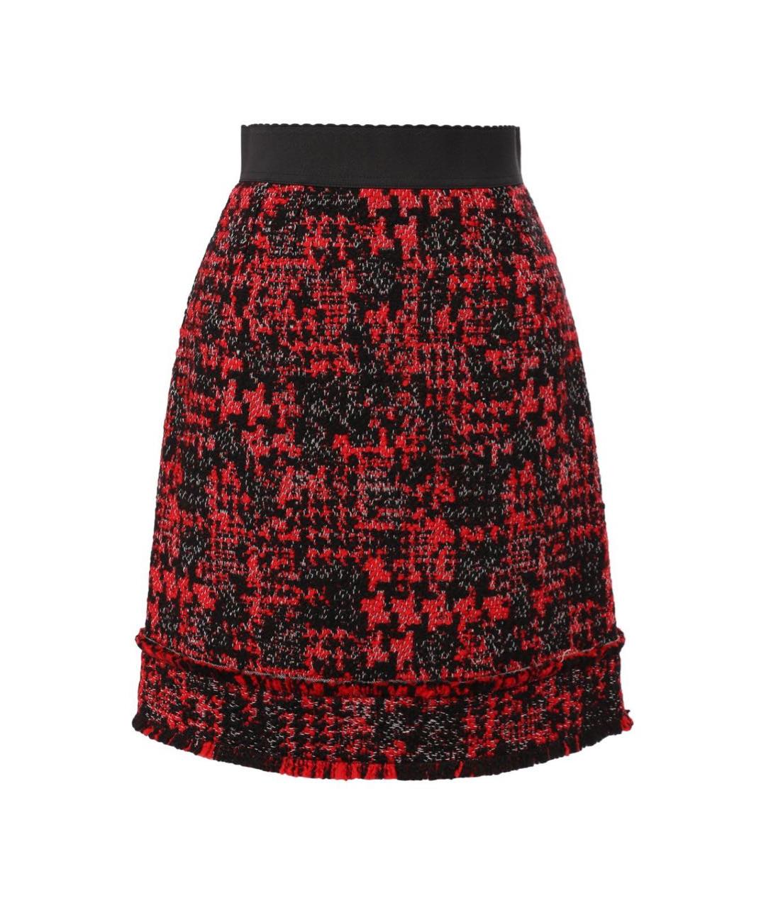 DOLCE&GABBANA Красная шерстяная юбка мини, фото 1